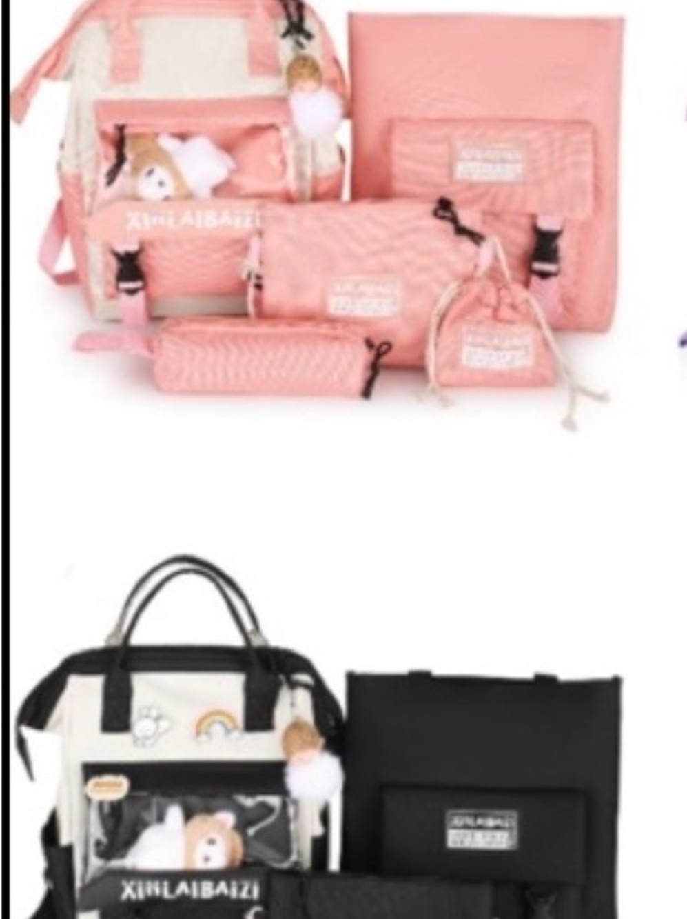 BaByliss Kids Accessory Bag Set in Pink, Black & White